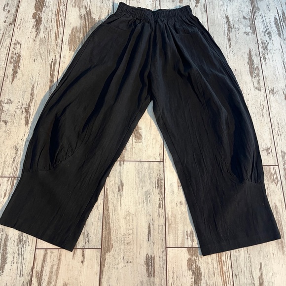 High Waisted Balloon Pants Linen Blend Parachute Harem Silhouette Small NWOT - Picture 6 of 12